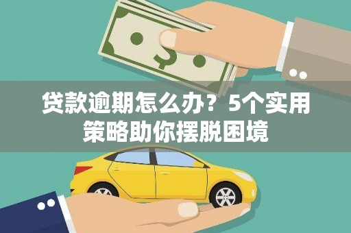 柳南贷款逾期怎么办？5个实用策略助你摆脱困境