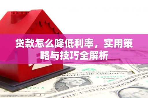 太麻里贷款怎么降低利率，实用策略与技巧全解析
