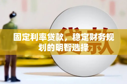 大武固定利率贷款，稳定财务规划的明智选择