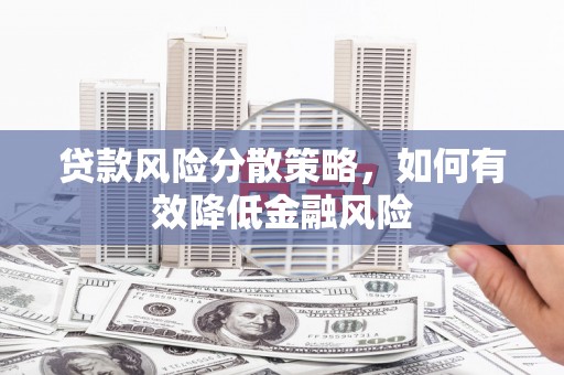 龙城贷款风险分散策略，如何有效降低金融风险