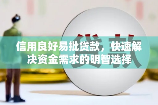 大甲信用良好易批贷款，快速解决资金需求的明智选择