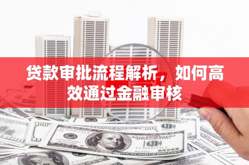 长寿贷款审批流程解析，如何高效通过金融审核